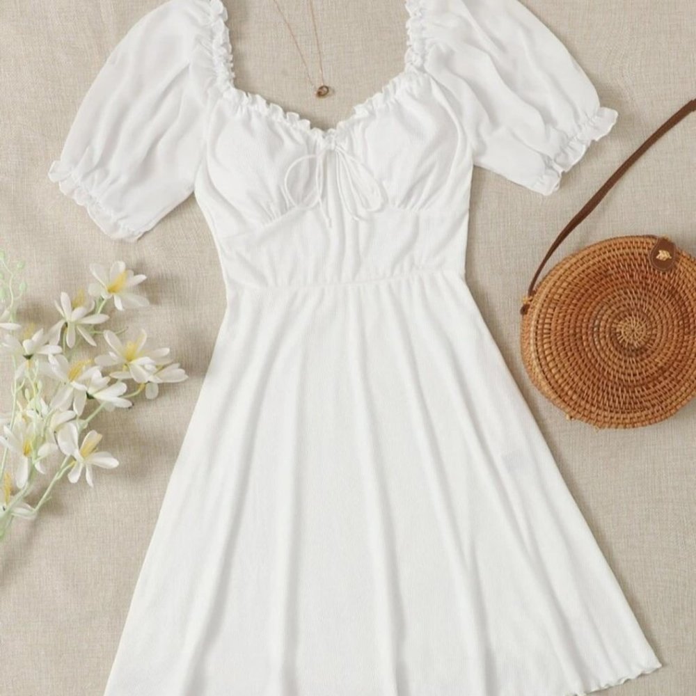 White milkmaid dress 3x/18
